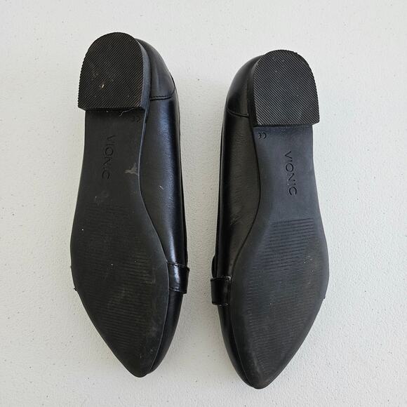 Vionic Savannah Flat Loafers Womens 8 Black Leather EVA Footbed Vio-Motion Tech - Picture 9 of 9